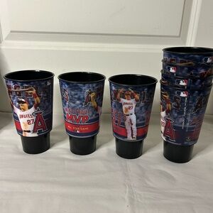 Mike Trout 27 Anaheim Angels MLB Baseball Lenticular Hologram Cup Lot of 7
